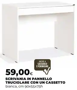 Extracoop Scrivania in pannello truciolare con un cassetto offerta