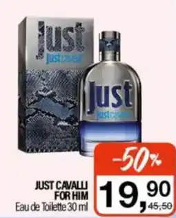 Caddy's JUST CAVALLI FOR HIM Eau de Toilette offerta