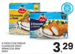 Despar 2 croccole FINDUS classiche spinaci ai semi offerta