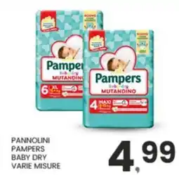 Despar Pannolini PAMPERS baby dry varie misure offerta