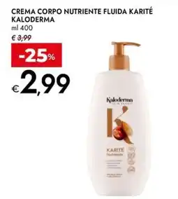 Bennet Crema corpo nutriente fluida karité KALODERMA offerta