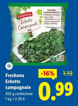 Lidl Freshona Erbette campagnole offerta