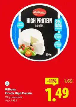 Lidl Milbona Ricotta High Protein offerta