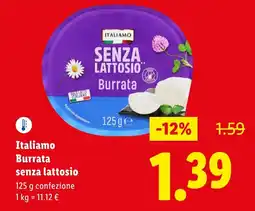 Lidl Italiamo Burrata senza lattosio offerta