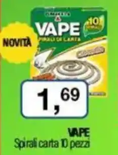 Caddy's VAPE Spirali carta 10 pezzi offerta