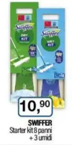 Caddy's SWIFFER Starter kit 8 panni +3 umidi offerta