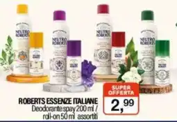 Caddy's ROBERTS ESSENZE ITALIANE Deodorante spay / roll-on assortiti offerta