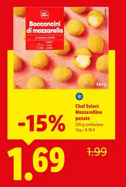 Lidl Chef Select Mozzarelline panate offerta