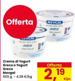 Despar Crema di Yogurt Greco o Yogurt Greco Mevgal offerta