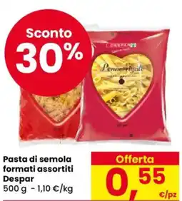 Despar Pasta di semola formati assortiti Despar offerta