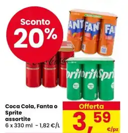 Despar Coca Cola, Fanta o Sprite assortite offerta