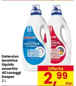 Despar Detersivo lavatrice liquido assortito Despar offerta