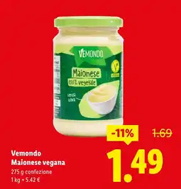 Lidl Vemondo Maionese vegana offerta