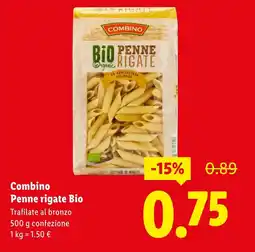 Lidl Combino Penne rigate Bio offerta
