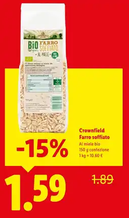 Lidl Crownfield Farro soffiato offerta