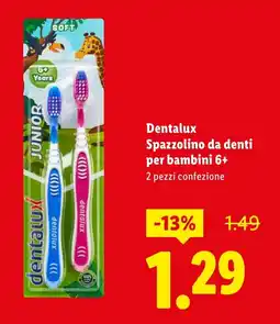 Lidl Dentalux Spazzolino da denti per bambini 6+ offerta