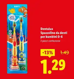 Lidl Dentalux Spazzolino da denti per bambini 0-6 offerta