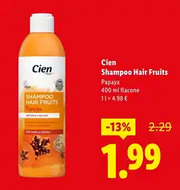 Lidl Cien Shampoo Hair Fruits offerta