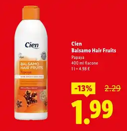 Lidl Cien Balsamo Hair Fruits offerta