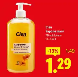 Lidl Cien Sapone mani offerta