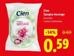 Lidl Cien Spugna massage offerta