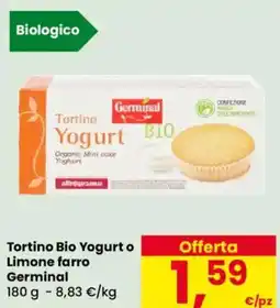 Despar Tortino Bio Yogurt o Limone farro Germinal offerta