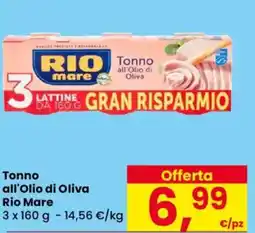 Despar Tonno all'Olio di Oliva Rio Mare offerta