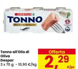 Despar Tonno all'Olio di Oliva Despar offerta