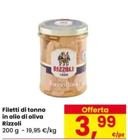 Despar Filetti di tonno in olio di oliva Rizzoli offerta