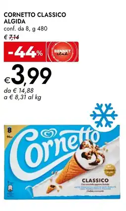 Bennet Cornetto classico ALGIDA offerta