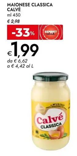 Bennet Maionese classica CALVÉ offerta
