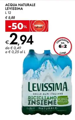Bennet Acqua naturale LEVISSIMA offerta
