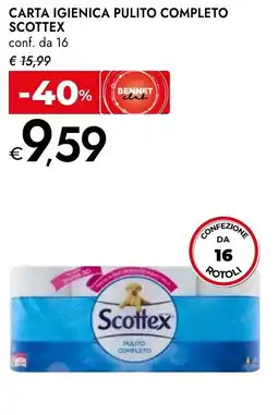 Bennet Carta igienica pulito completo SCOTTEX offerta