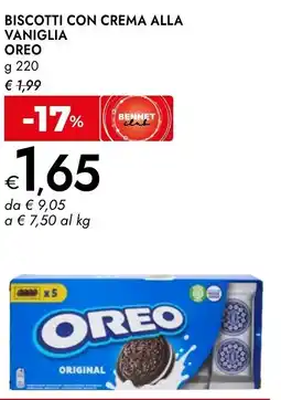 Bennet Biscotti con crema alla vaniglia OREO offerta