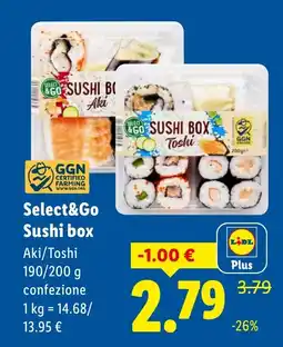 Lidl Select&Go Sushi box offerta