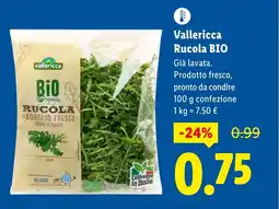 Lidl Vallericca Rucola BIO offerta