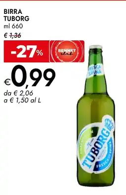 Bennet Birra TUBORG offerta