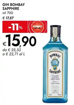 Bennet Gin bombay sapphire offerta