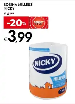 Bennet Bobina milleusi NICKY offerta