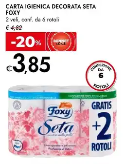 Bennet Carta igienica decorata seta FOXY offerta