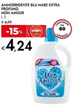 Bennet Ammorbidente blu mare extra profumo MON AMOUR offerta