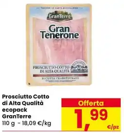 Despar Prosciutto Cotto di Alta Qualità ecopack GranTerre offerta