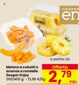 Despar Melone a cubetti o ananas a rondelle Despar Enjoy offerta