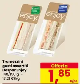 Despar Tramezzini gusti assortiti Despar Enjoy offerta