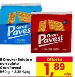 Despar Il cracker salato o non salato Gran Pavesi offerta