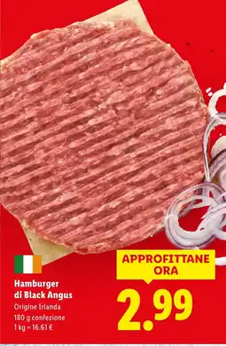 Lidl Hamburger di Black Angus offerta