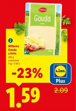 Lidl Milbona Gouda a fette offerta