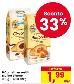 Eurospar 6 Cornetti assortiti Mulino Bianco offerta
