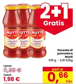 Eurospar Passata di pomodoro Mutti offerta