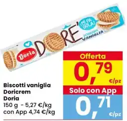 Despar Biscotti vaniglia Doricrem Doria offerta